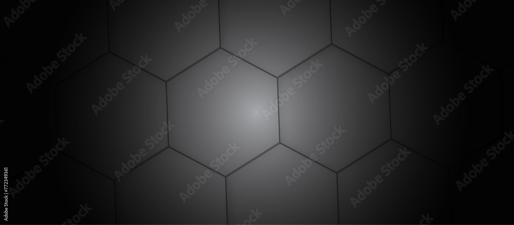 Poster abstract background with hexagon and black hexagonal background design. luxury geometric black patte