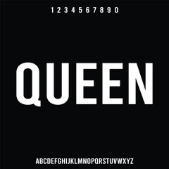 queen, the elegant and glamour font vector alphabet