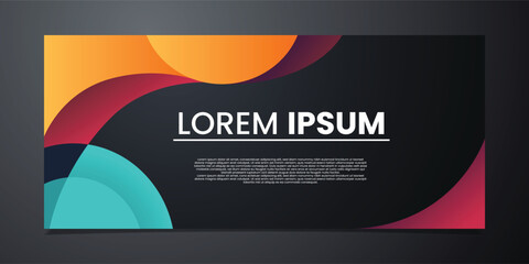 full color abstract vector background banner