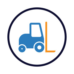 car, crane, forklift icon