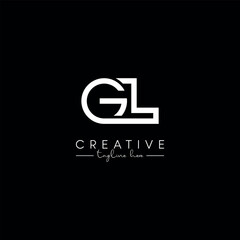 Creative unique letter GL LG initial based stylish business logo design.