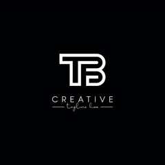 Creative unique letter TB BT initial based stylish business logo design.