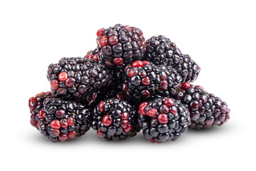 fresh blackberries. Isolated on transparent png