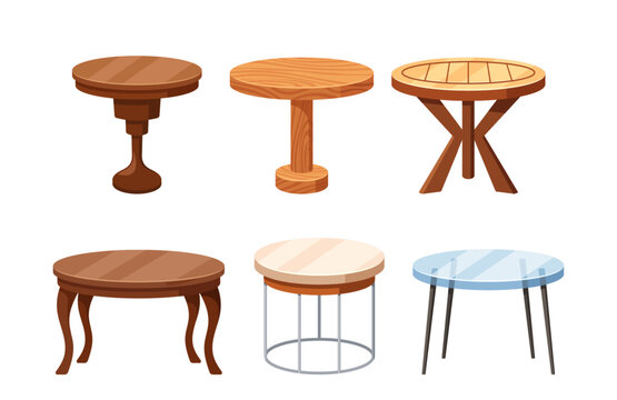 Round Wooden Tables Exude Warmth With Their Natural Grain, While Glass Tables Add Modern Elegance, Reflecting Light