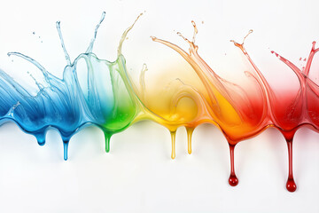 Fototapeta premium Flow of colored liquid. Background for: design, print, card (greeting card), banner, poster, flyer, advertising, wallpaper, menu. With copy space 