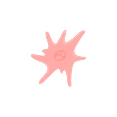 Human Fibroblast Cell Vektor Illustration