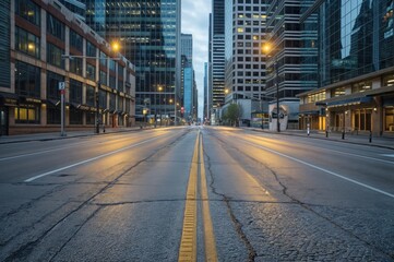 Fototapeta premium Traffic in downtown Chicago, Illinois, United States of America.