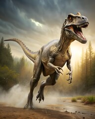 Obraz na płótnie Canvas Running Tyrannosaurus Rex