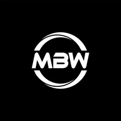 Fototapeta na wymiar MBW letter logo design in illustration. Vector logo, calligraphy designs for logo, Poster, Invitation, etc.