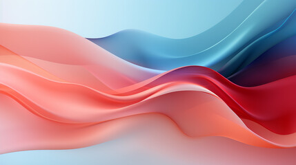 Abstract Gradient Background with Delicate Waves , Generate AI - obrazy, fototapety, plakaty