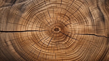 Detailed Tree Rings Texture - Cross-Section of Tree Trunk for Environmental Study