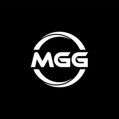 MGG letter logo design in illustration. Vector logo, calligraphy designs for logo, Poster, Invitation, etc.