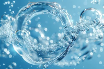 Foto op Canvas An air vortex light effect concept of bubbles spiraling out of a foam detergent. Modern illustration of a weird blurred spiral motion. © Diana