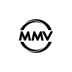 MMV letter logo design in illustration. Vector logo, calligraphy designs for logo, Poster, Invitation, etc.