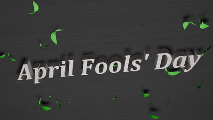 april fools day wooden board with text