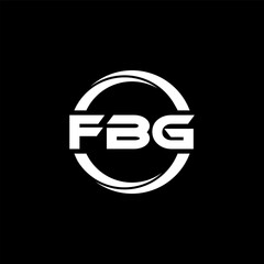 FBG letter logo design in illustration. Vector logo, calligraphy designs for logo, Poster, Invitation, etc.