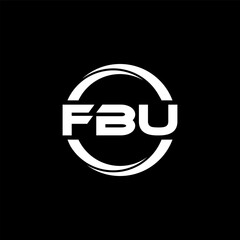 FBU letter logo design in illustration. Vector logo, calligraphy designs for logo, Poster, Invitation, etc.