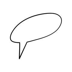 Black and White Speech Bubble