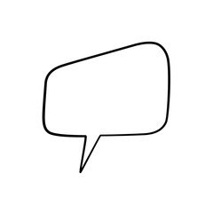 Black and White Speech Bubble