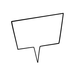 Black and White Speech Bubble