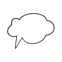 Black and White Speech Bubble