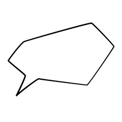 Fototapeta premium Black and White Speech Bubble