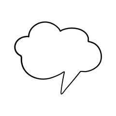 Black and White Speech Bubble
