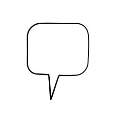 Naklejka premium Black and White Speech Bubble