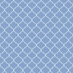 Seamless blue and white  moroccan pattern vector