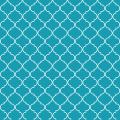 Seamless turquoise  moroccan islamic pattern 
