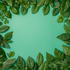 Naklejka premium Herbal frame