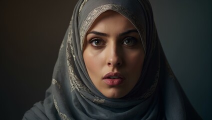 A beautiful woman wearing hijab