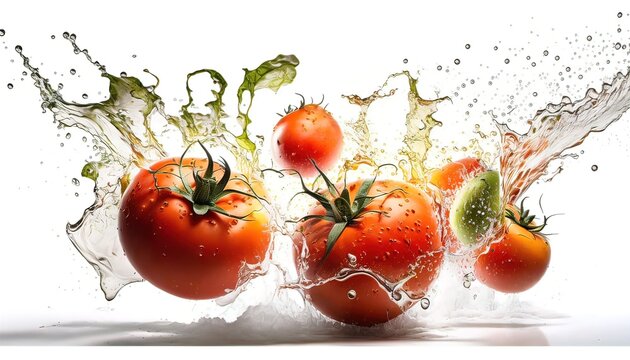 Photo of fresh tomatoes Generate AI