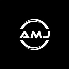 AMJ Letter Logo Design, Inspiration for a Unique Identity. Modern Elegance and Creative Design. Watermark Your Success with the Striking this Logo.