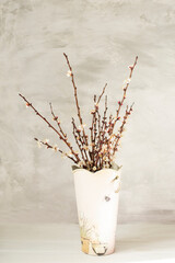 Spring bouquet of blooming branches of apricots, sakura, cherries. - 772378549