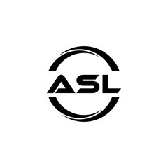 ASL Letter Logo Design, Inspiration for a Unique Identity. Modern Elegance and Creative Design. Watermark Your Success with the Striking this Logo.