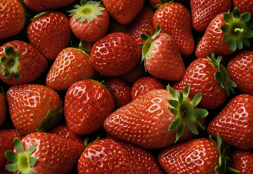 very delicious red strawberries