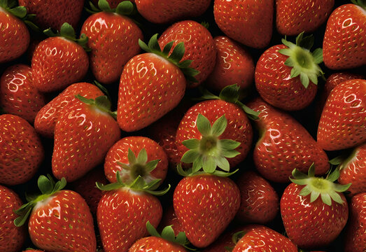 very delicious red strawberries