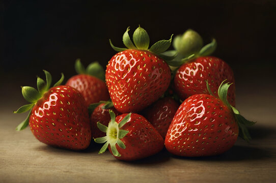 very delicious red strawberries