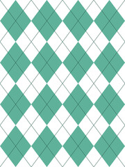 Fototapeta na wymiar Argyle basic seamless texture green rhombus