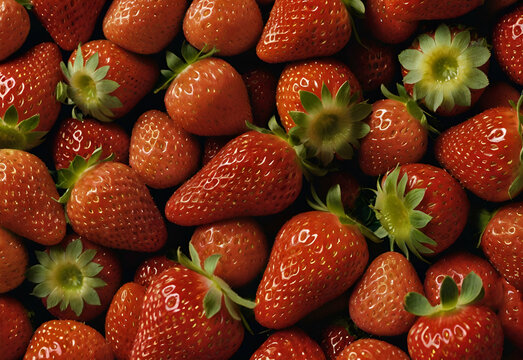 very delicious red strawberries