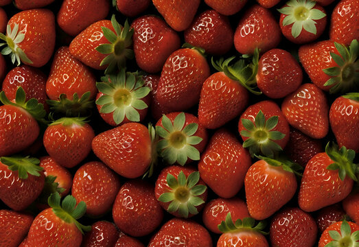 very delicious red strawberries