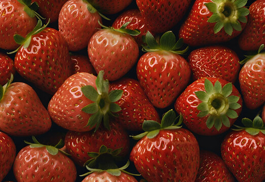 very delicious red strawberries