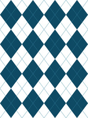 Argyle pattern. Blue with thin  line. Seamless geometric background for fabric, textile, men's clothing, wrapping paper. Backdrop for Little Gentleman party invite card