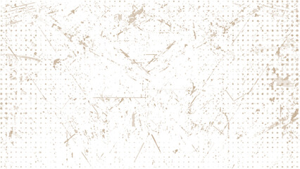 Brown grunge dust scratch and halftone effect background.