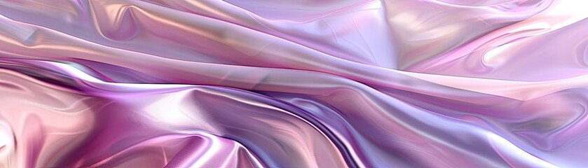 Fototapeta premium 3D backdrop of floating silk fabric with graceful folds and a smooth