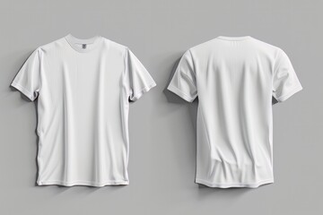 3d white t-shirt mockup front and back