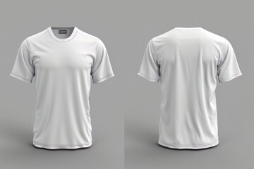 3d white t-shirt mockup front and back