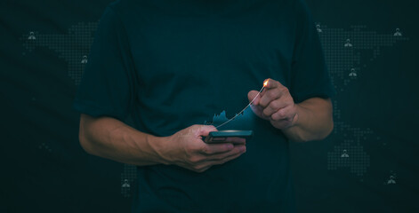 Connectivity, communication, and financial exchange with global network cloud data internet technology. Using wireless data with high-speed technology for economic and scientific development