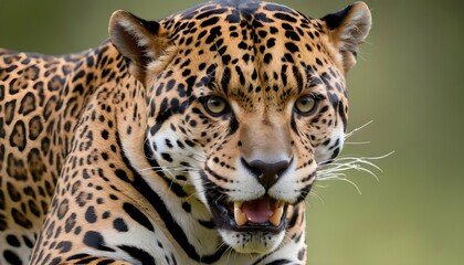 A Jaguar With Its Fur Bristling With Intensity  2